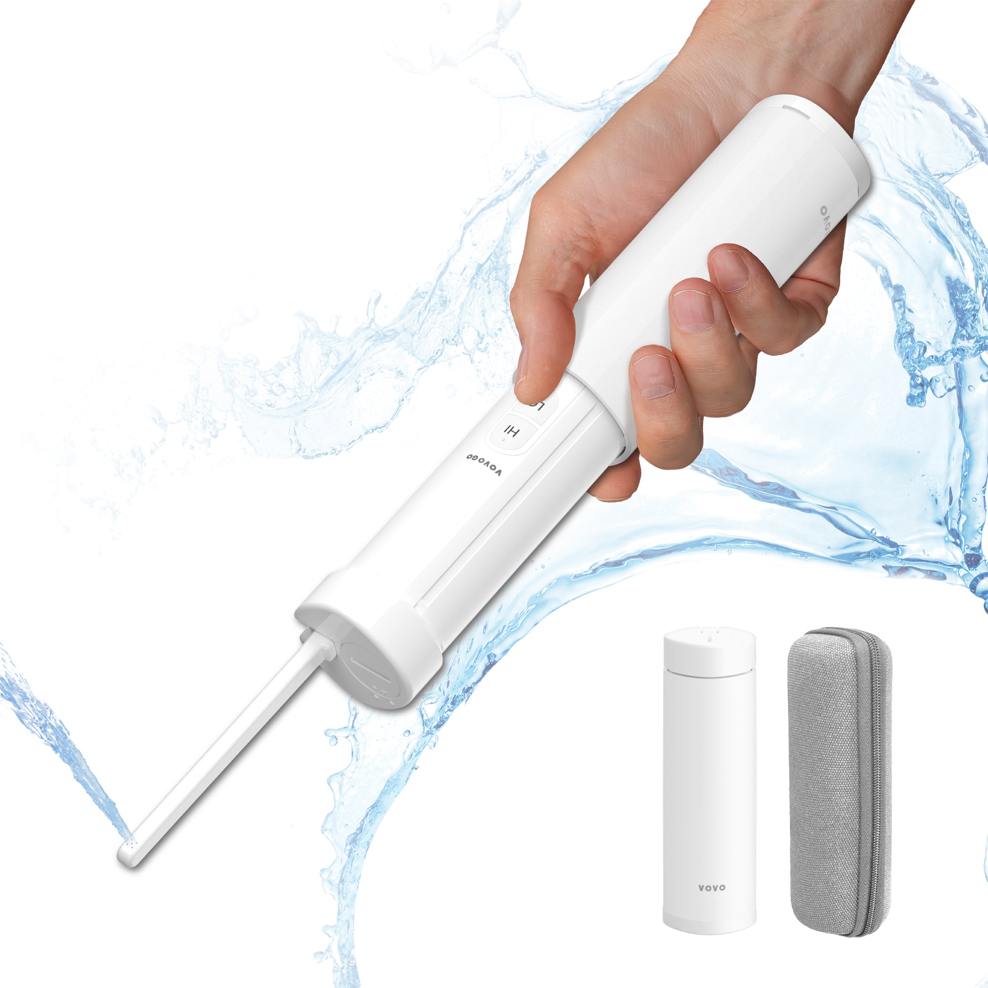 VOVO GO The Portable Bidet for outdoor, Dual sprays, Case included, Enhance Personal Hygiene, White