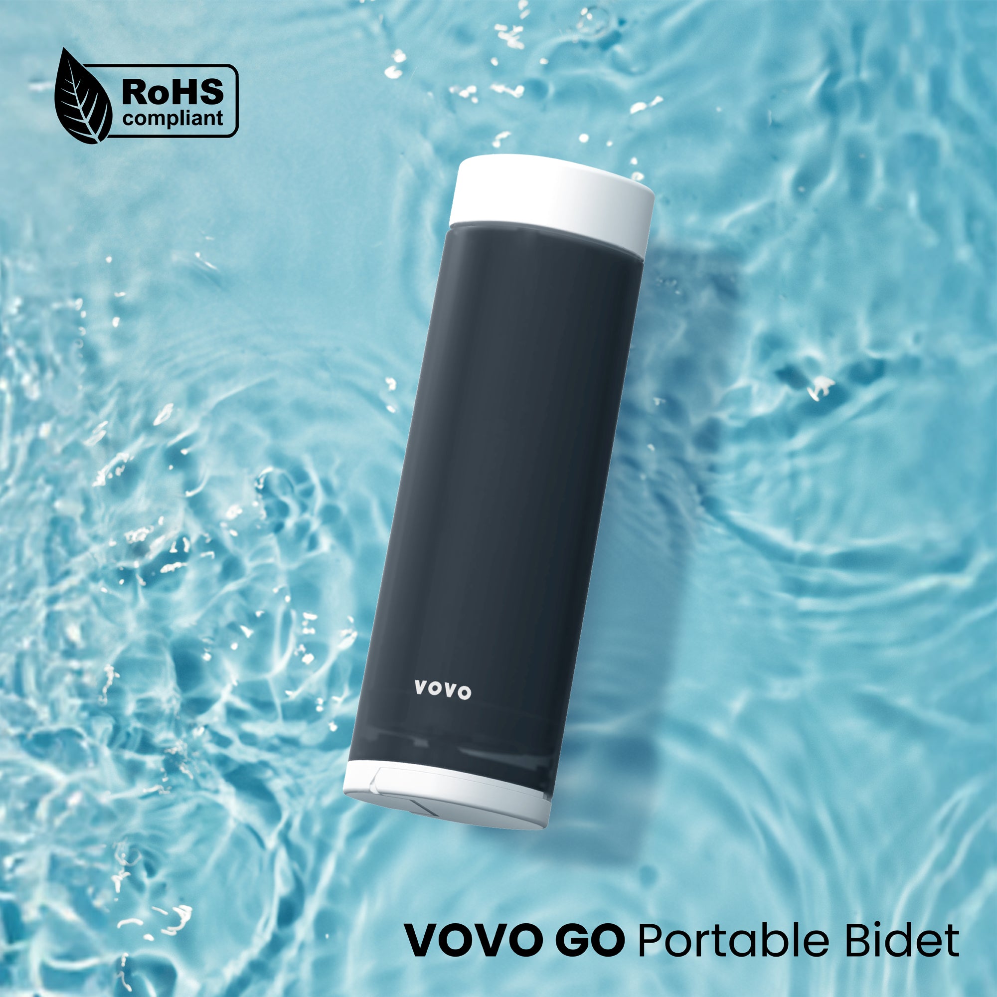 VOVO GO The Portable Bidet for outdoor, Dual sprays, Case included, Enhance Personal Hygiene, Pearl Black