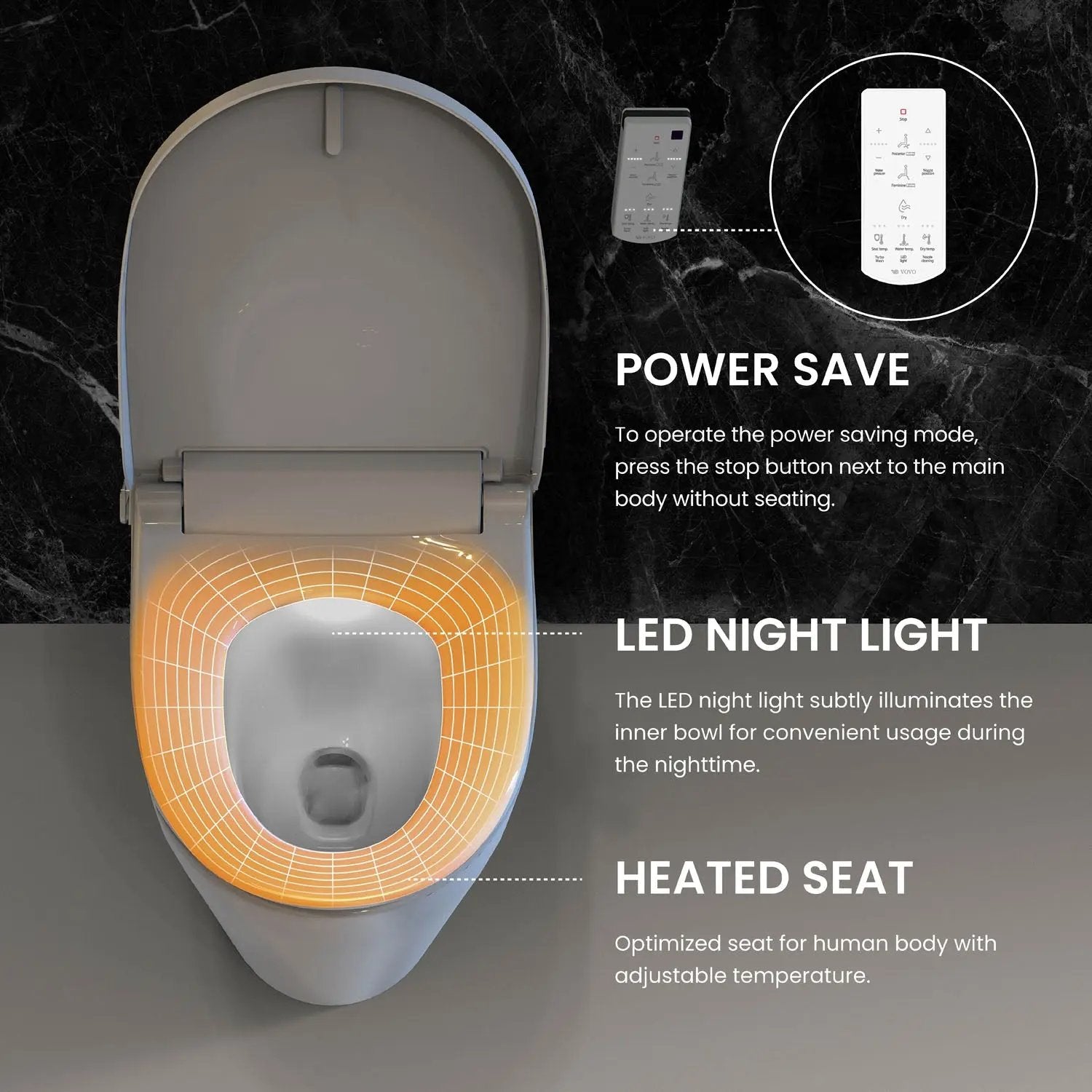 Bidet Toilet Seat VB-6000SE(Elongated) / VB-6100SR(Round) _Made in Korea VOVO USA