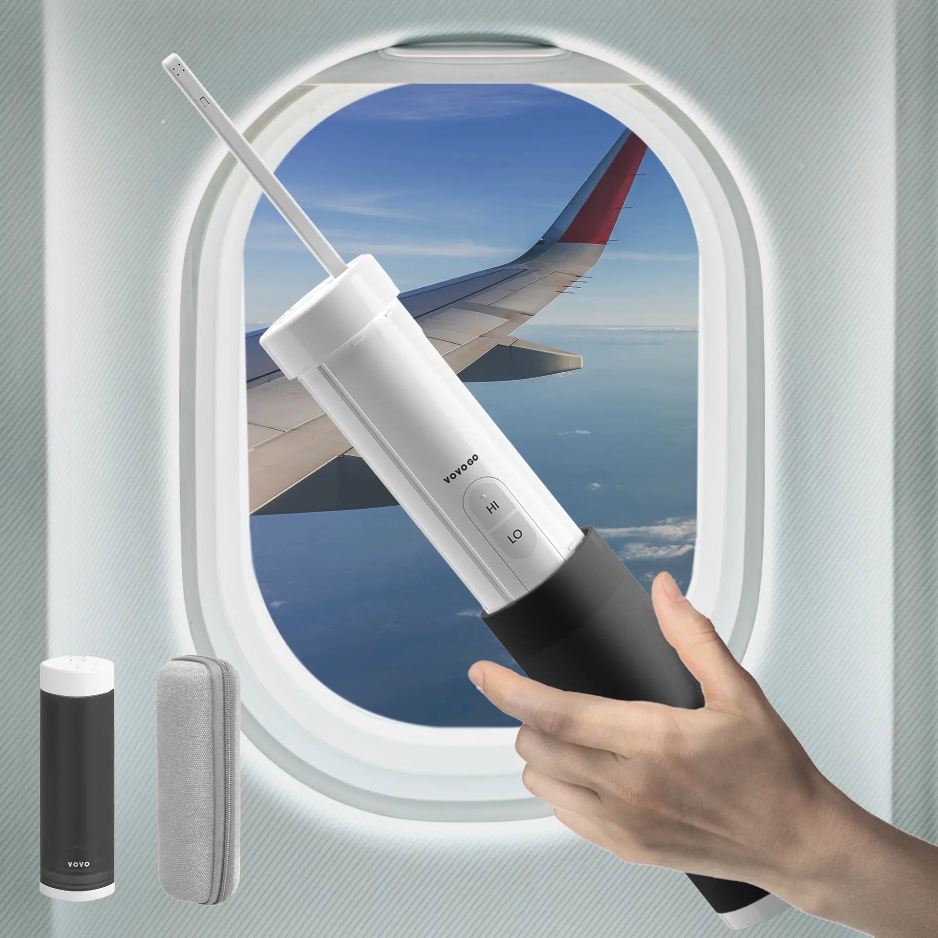 VOVO GO The Portable Bidet for outdoor, Dual sprays, Case included, Enhance Personal Hygiene, Pearl Black (Made in Korea) VOVO-US