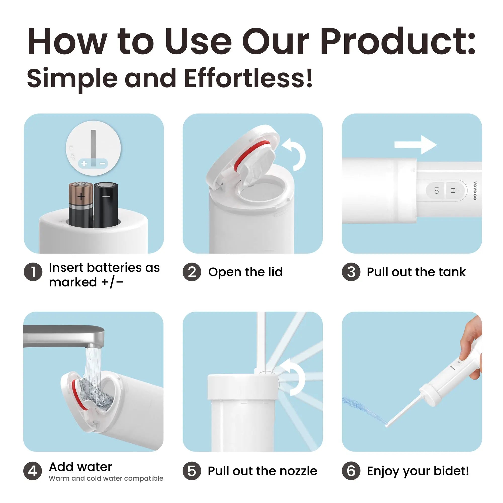 VOVO GO The Portable Bidet for outdoor