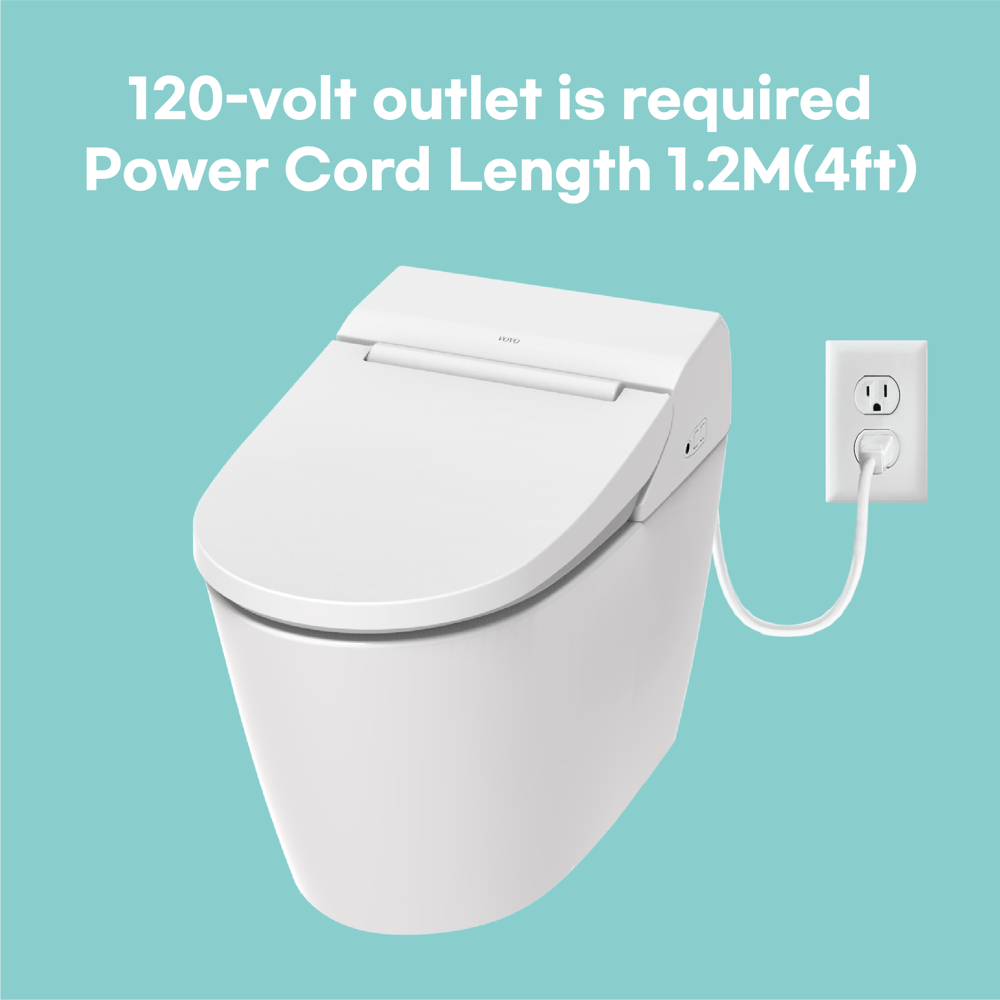 VOVO Bidet Toilet with Auto Flushing  TCB-8100W